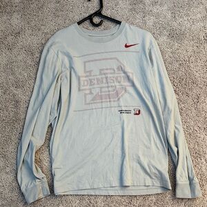 Nike Gray Long Sleeve Tee with Red Accents